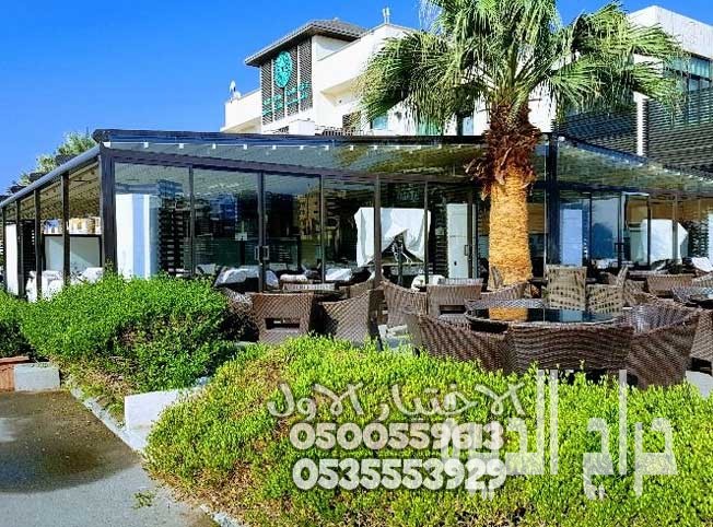 تركيب مظلات متحركة كهربائية للمقاهي في الرياض