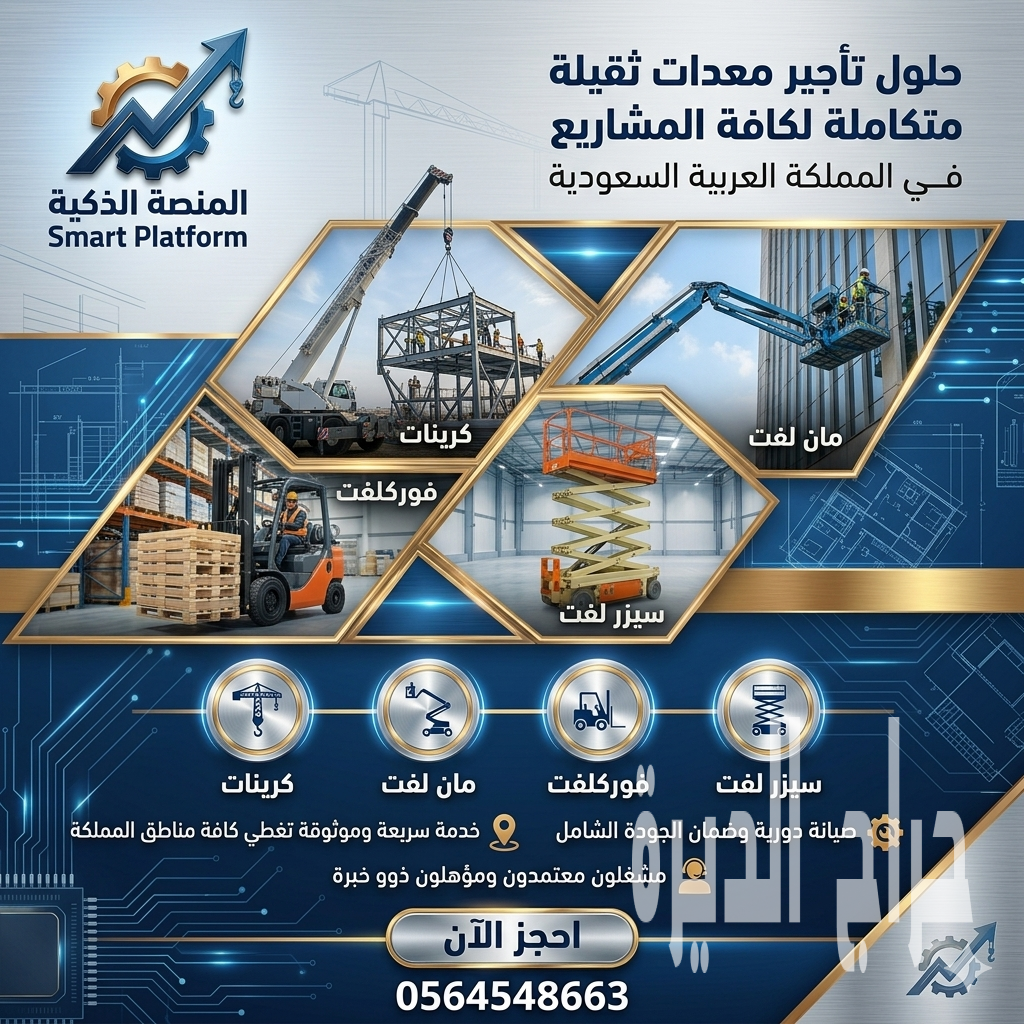 سيزر لفت للأيجار في جدة | رافعة مقصية للايجار