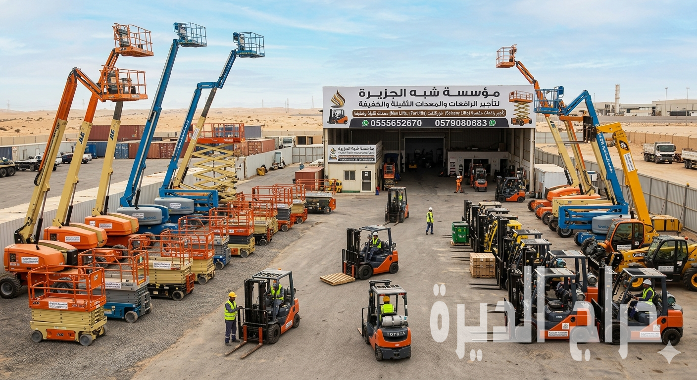 شبه الجزيرة # لتأجير الرافعات & فوركلفت & سيزرلفت &بجميع مناطق المملكة